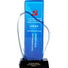 双服双创丨朗亿新材荣获“科技创新、党建创新深度融合示范项目”奖杯